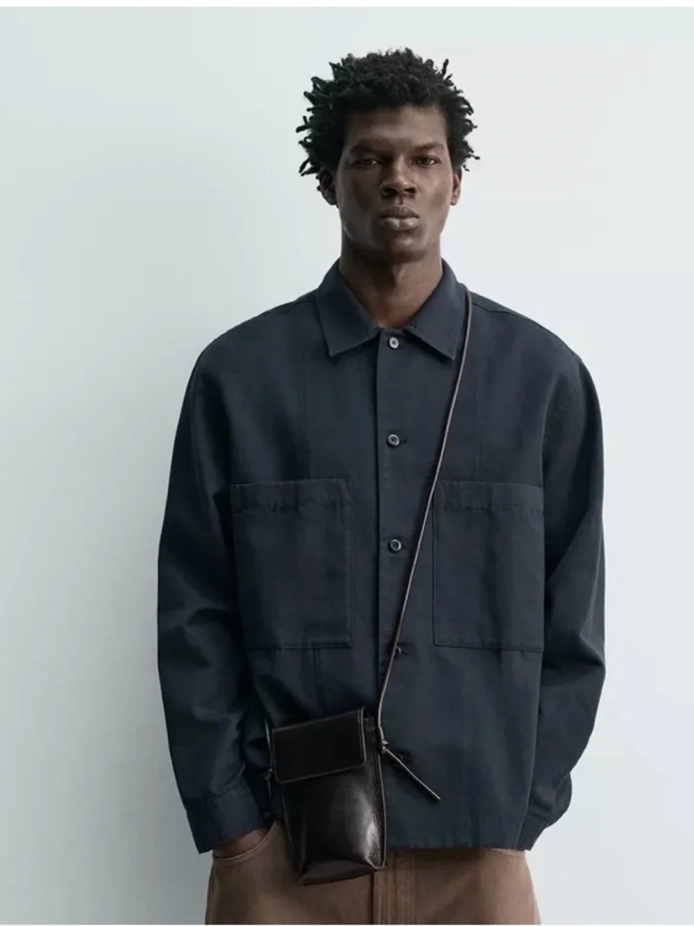 Zara Origins Black Top -overshirt. Size L - Picture 1 of 9